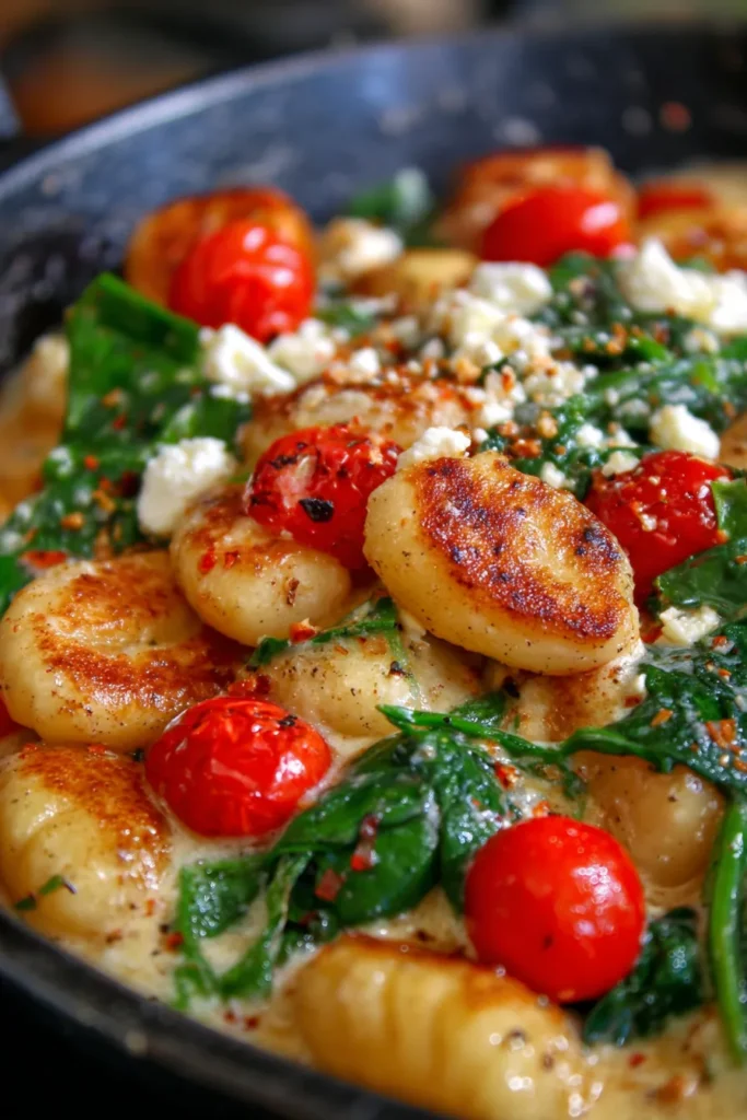 One-Pan Creamy Gnocchi with Spinach & Feta: Your Dream Weeknight Dinner!