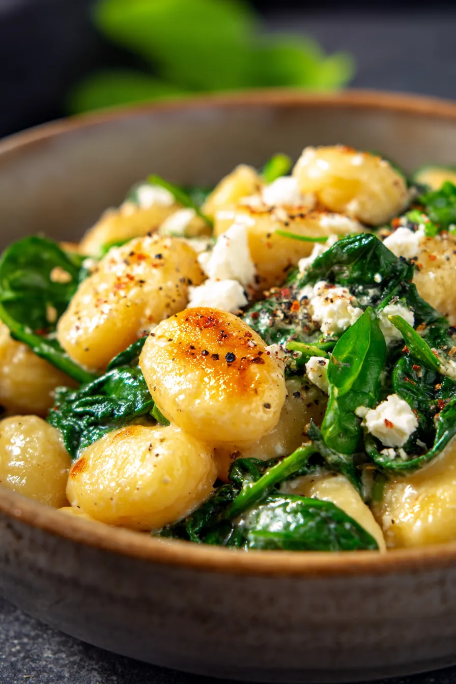 Creamy Gnocchi with Spinach & Feta: Your Easy Dinner!