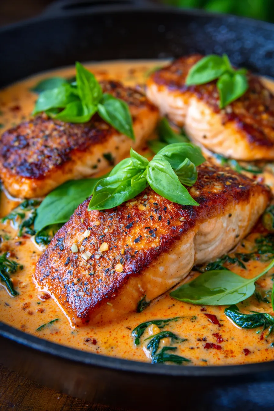 Best Ever Creamy Tuscan Salmon (Easy 30-Minute Skillet Dinner)