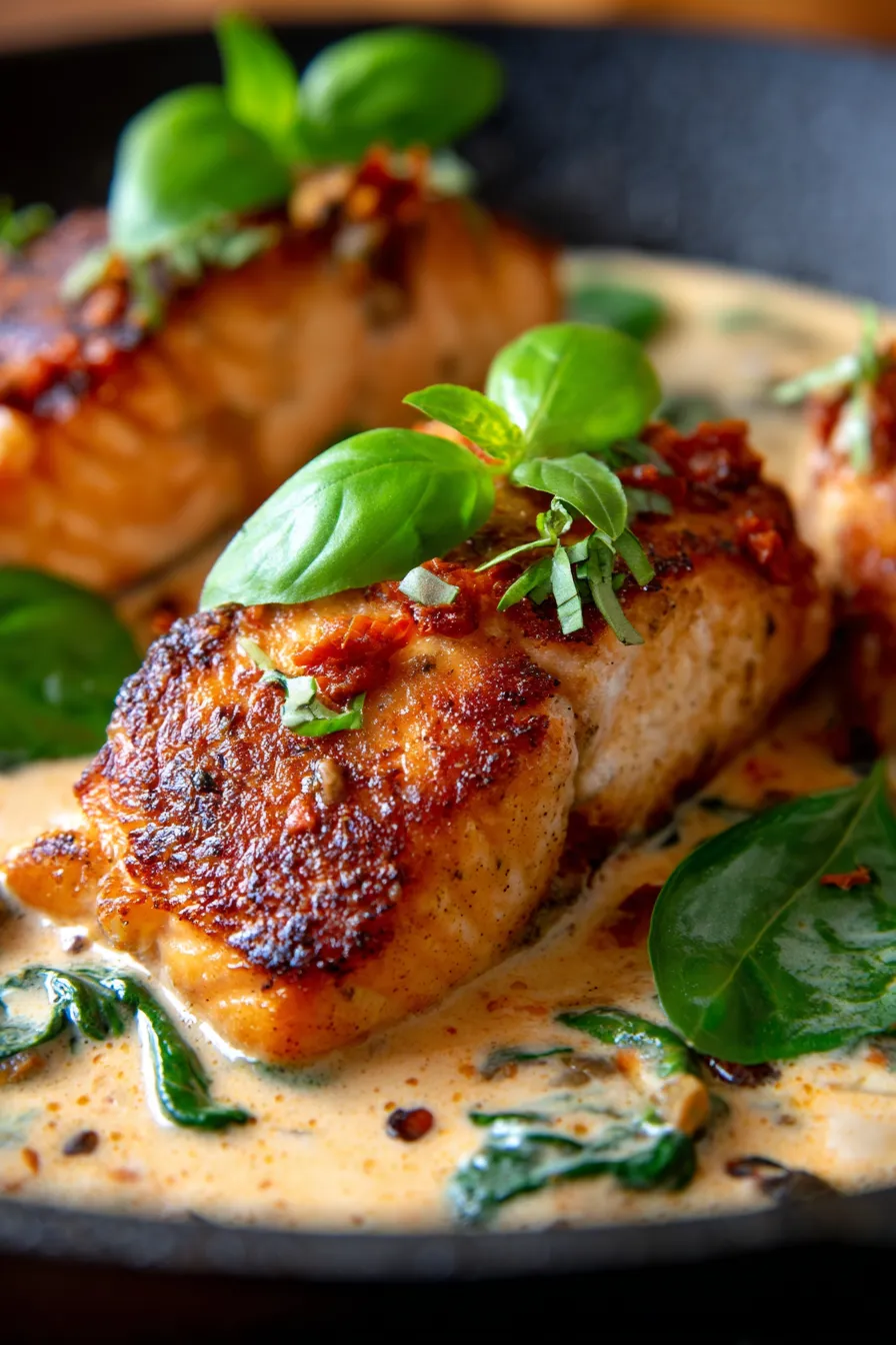 Creamy Tuscan Salmon (Easy 30-Minute Skillet Dinner)-serving-suggestion