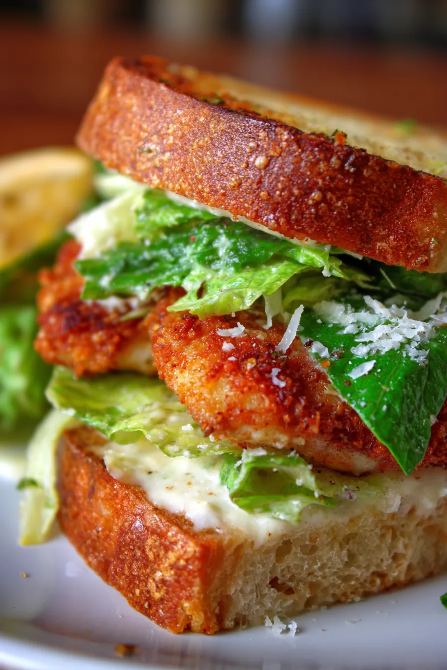 Crispy Chicken Caesar Sandwich Recipe-ingredients-layout