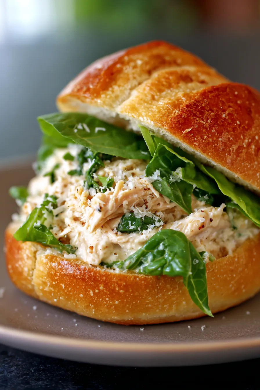 Crockpot Chicken Caesar Sandwich Filling: Easy & Delicious!