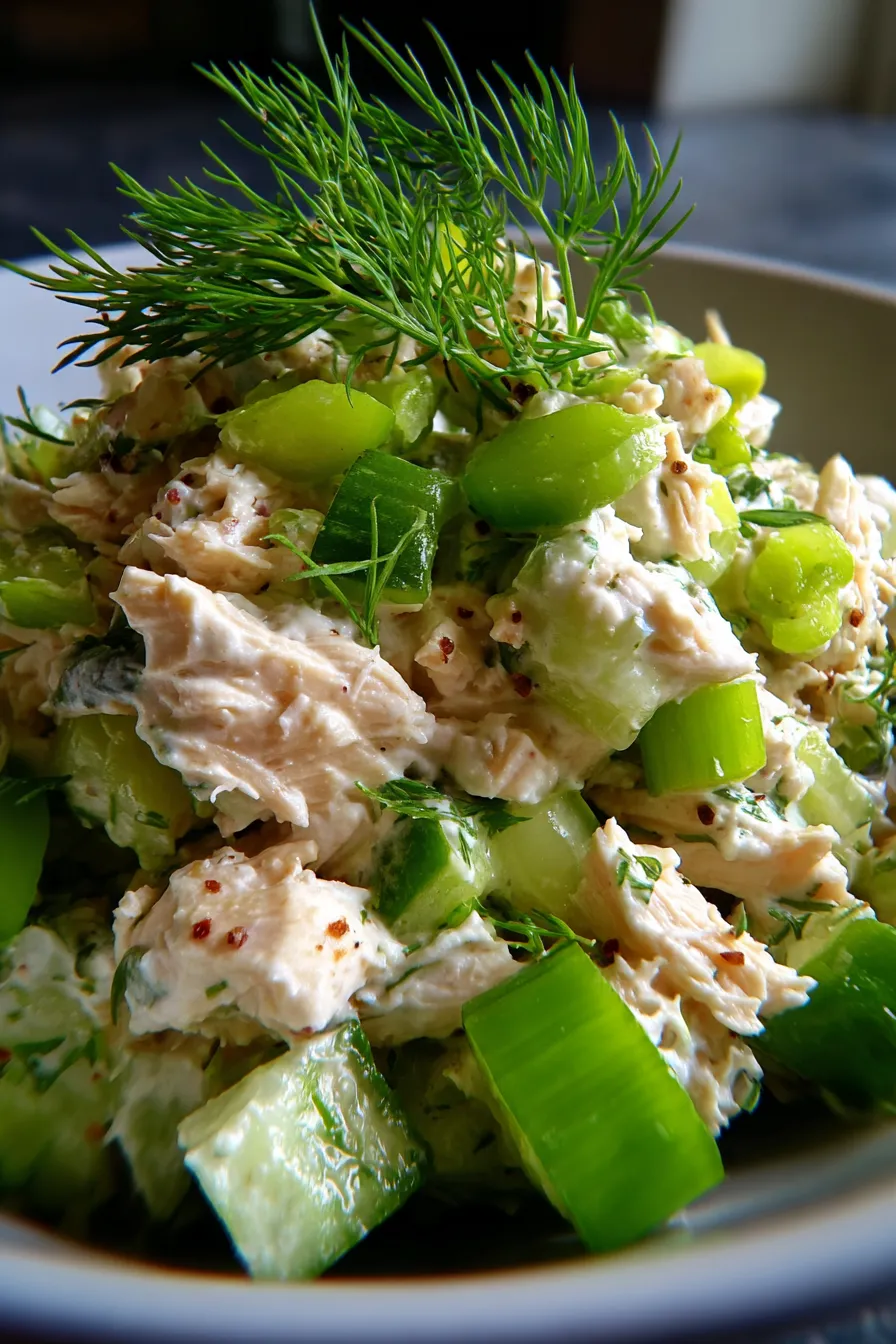 Crockpot Dill Pickle Chicken Salad-sandwich-closeup