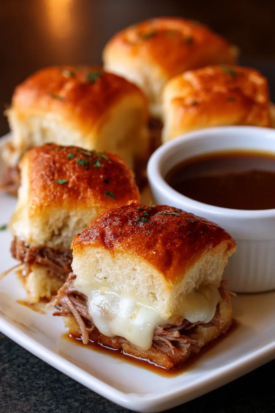 Crockpot French Dip Sliders – Effortless Party Perfection!