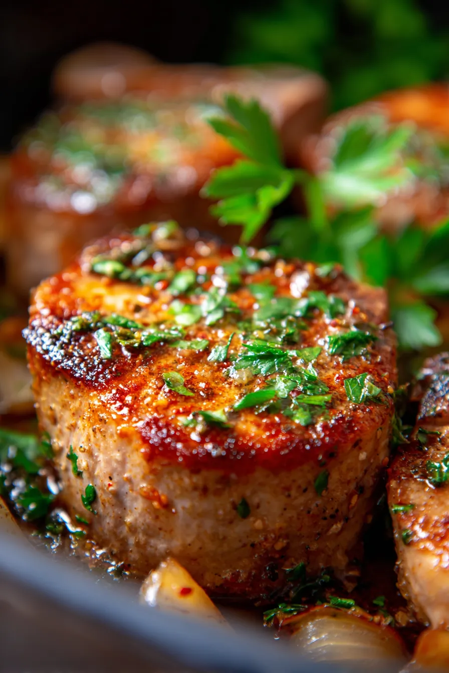 Crockpot Garlic Butter Pork Chops: Easy, Tender, & Flavorful