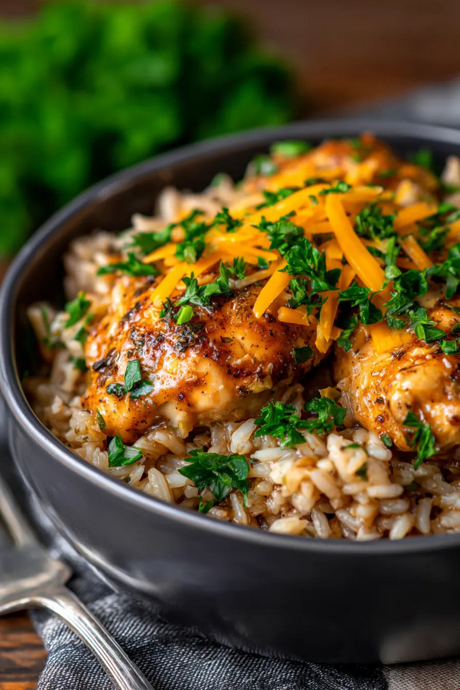 Crockpot Smothered Chicken and Rice Comfort Meal-ingredients-prep