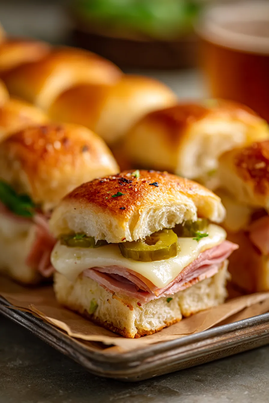 Cuban Inspired Pull-Apart Sliders-hand-pulling-apart
