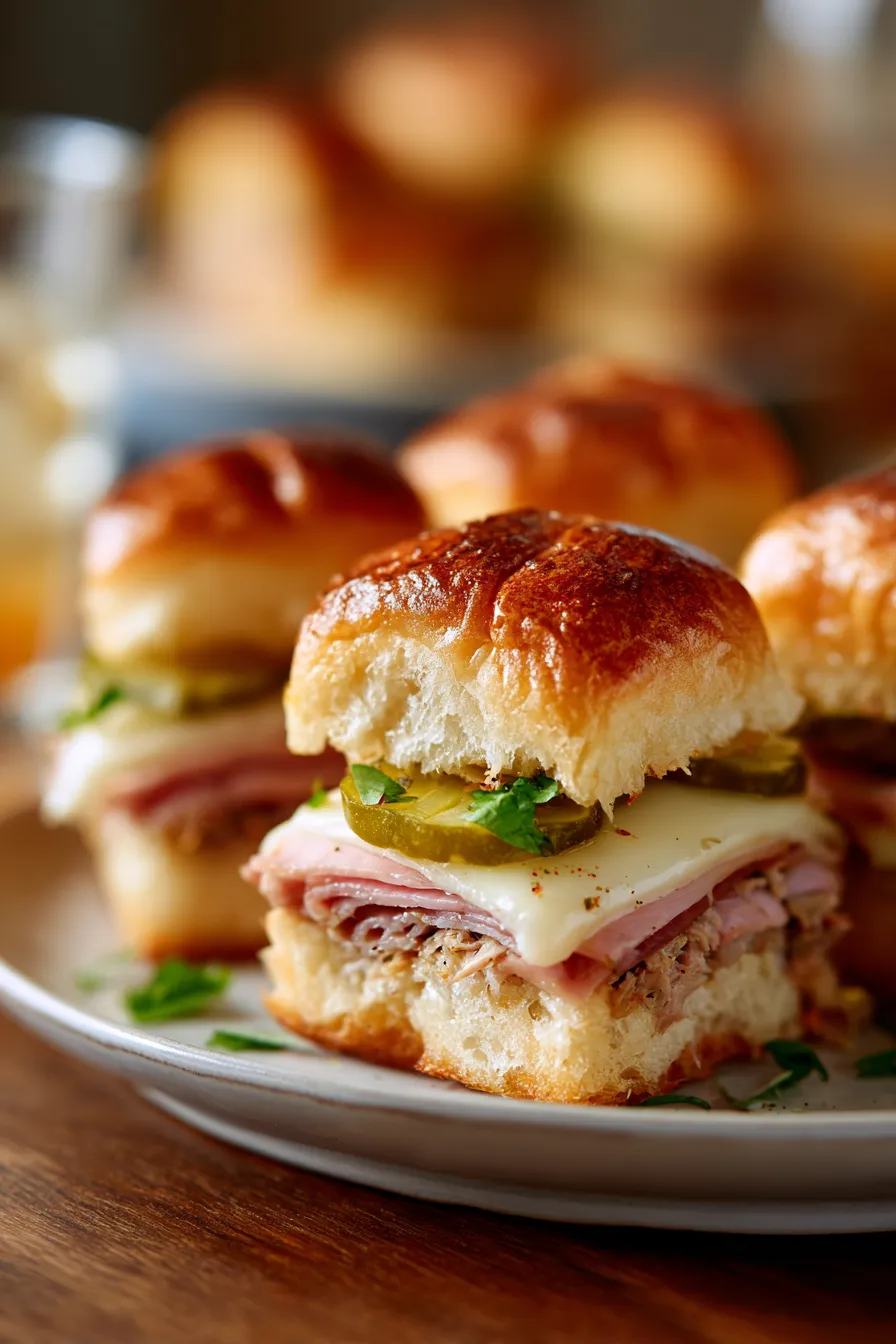 Cuban Inspired Pull-Apart Sliders-ingredients-arrangement