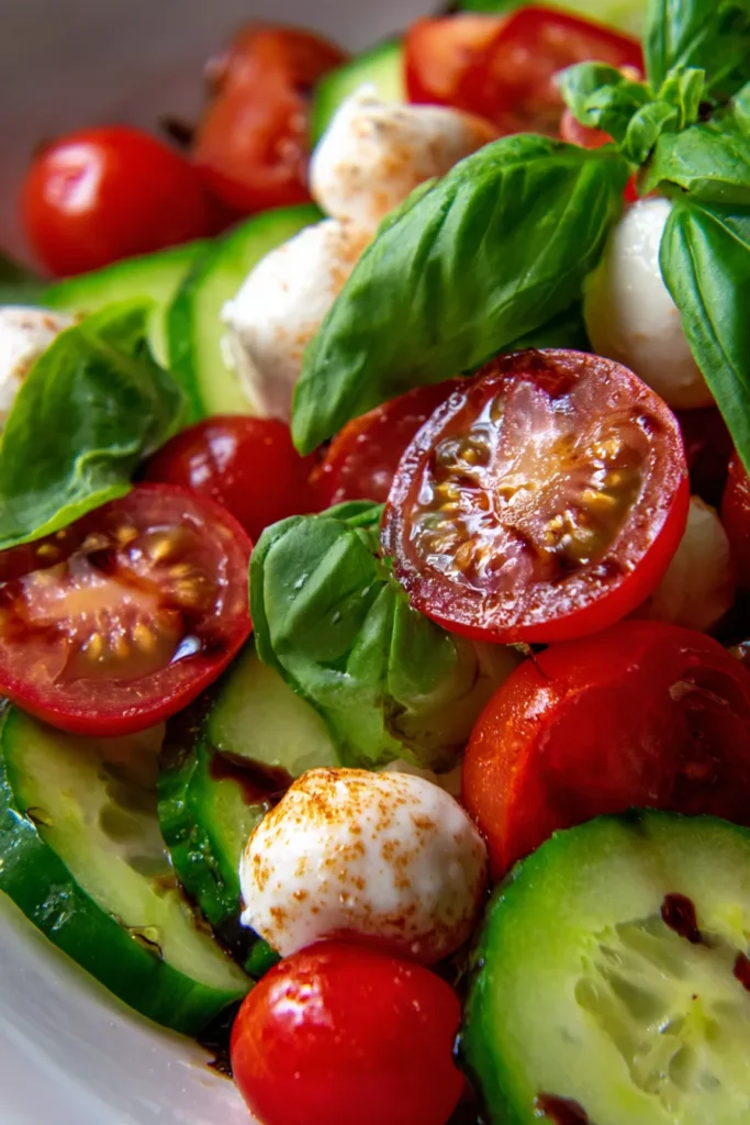 Cucumber Caprese Salad: Fresh & Easy Meal Prep Side!