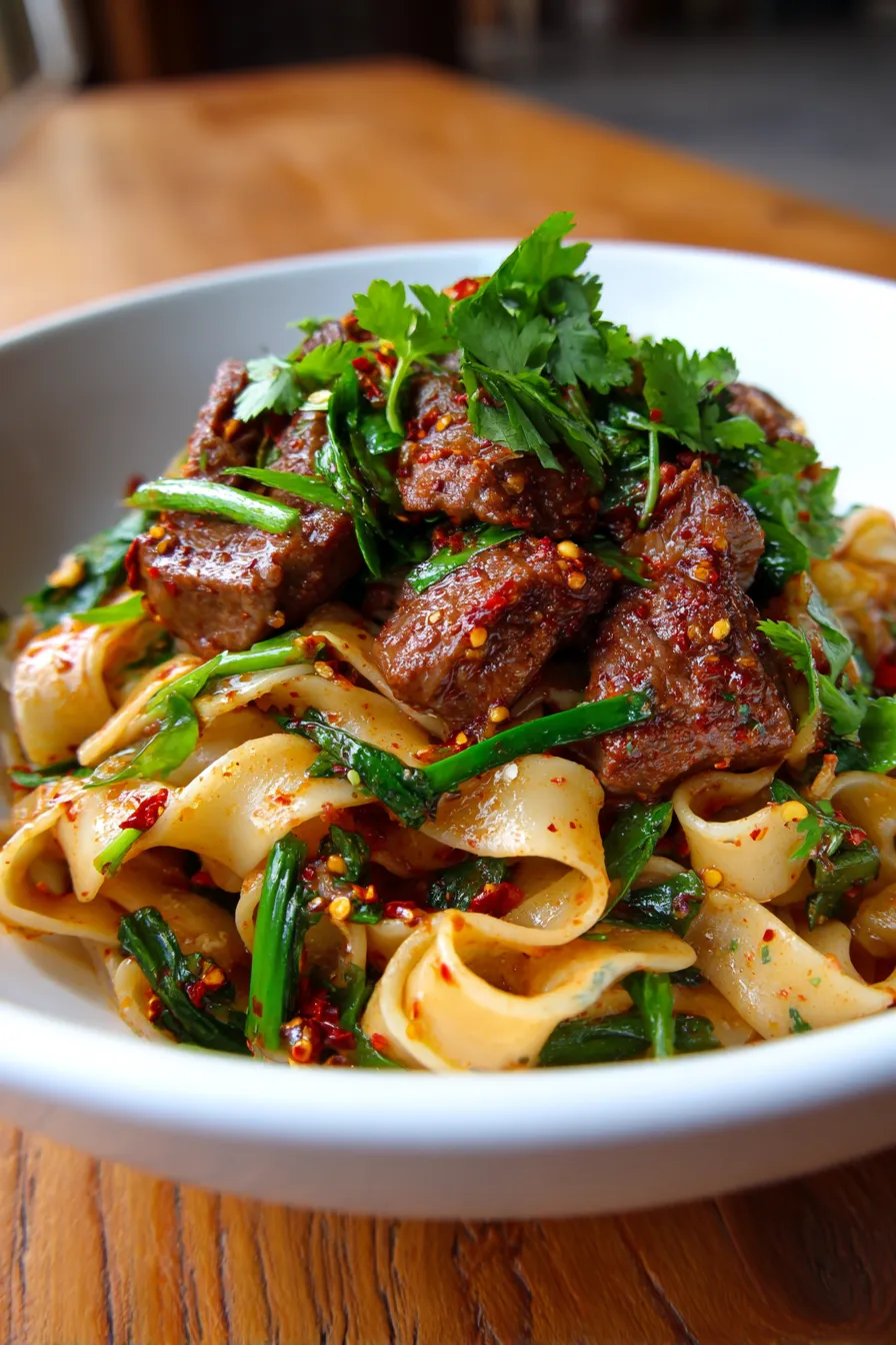 Cumin Lamb Noodles-garnished-fresh