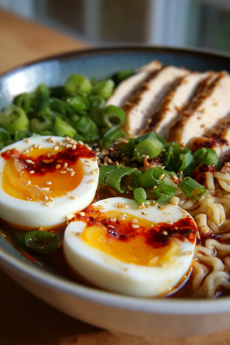 Easy Chicken Ramen (Fast Comfort Dinner)-serving-action
