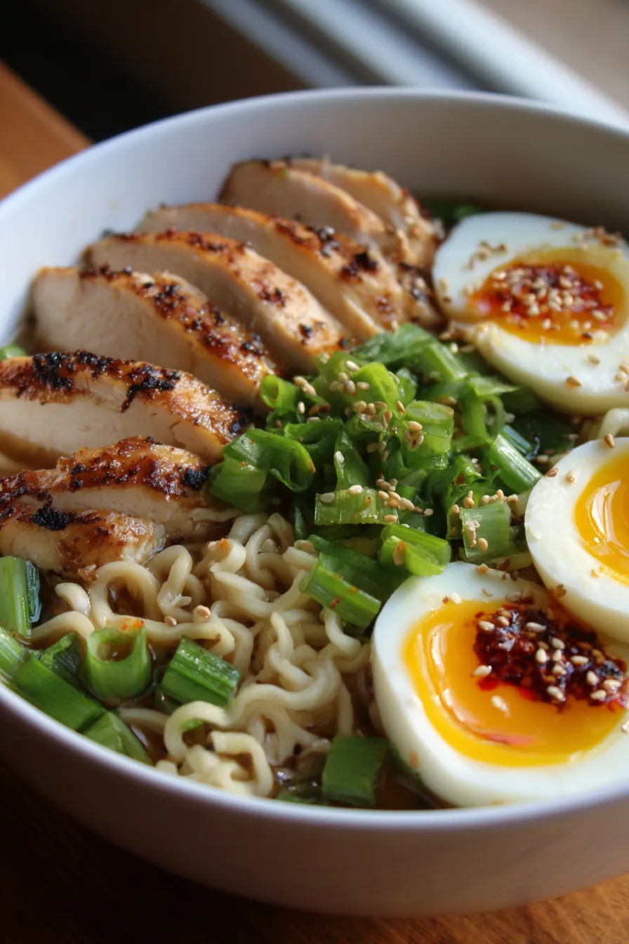 Easy Chicken Ramen (Fast Comfort Dinner)-texture-closeup