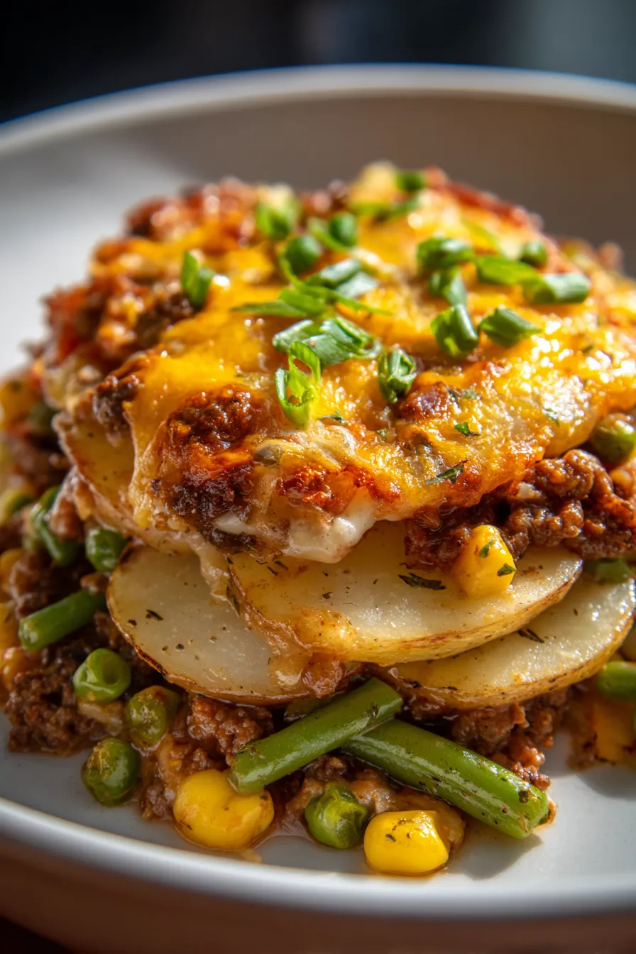 Easy Crockpot Hobo Casserole-ingredients-texture-closeup