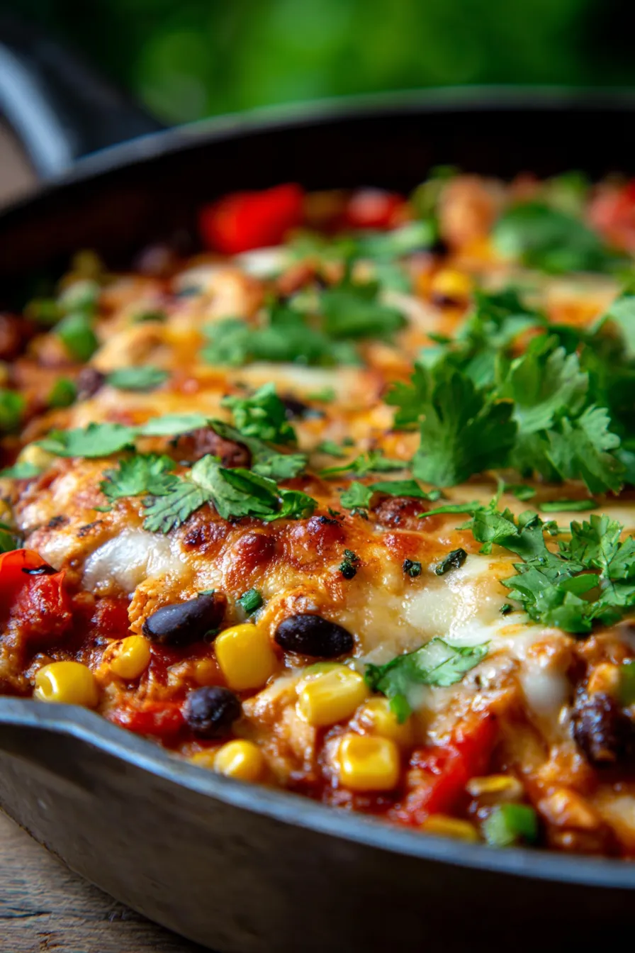 Easy Healthy Enchilada Skillet weeknight meal