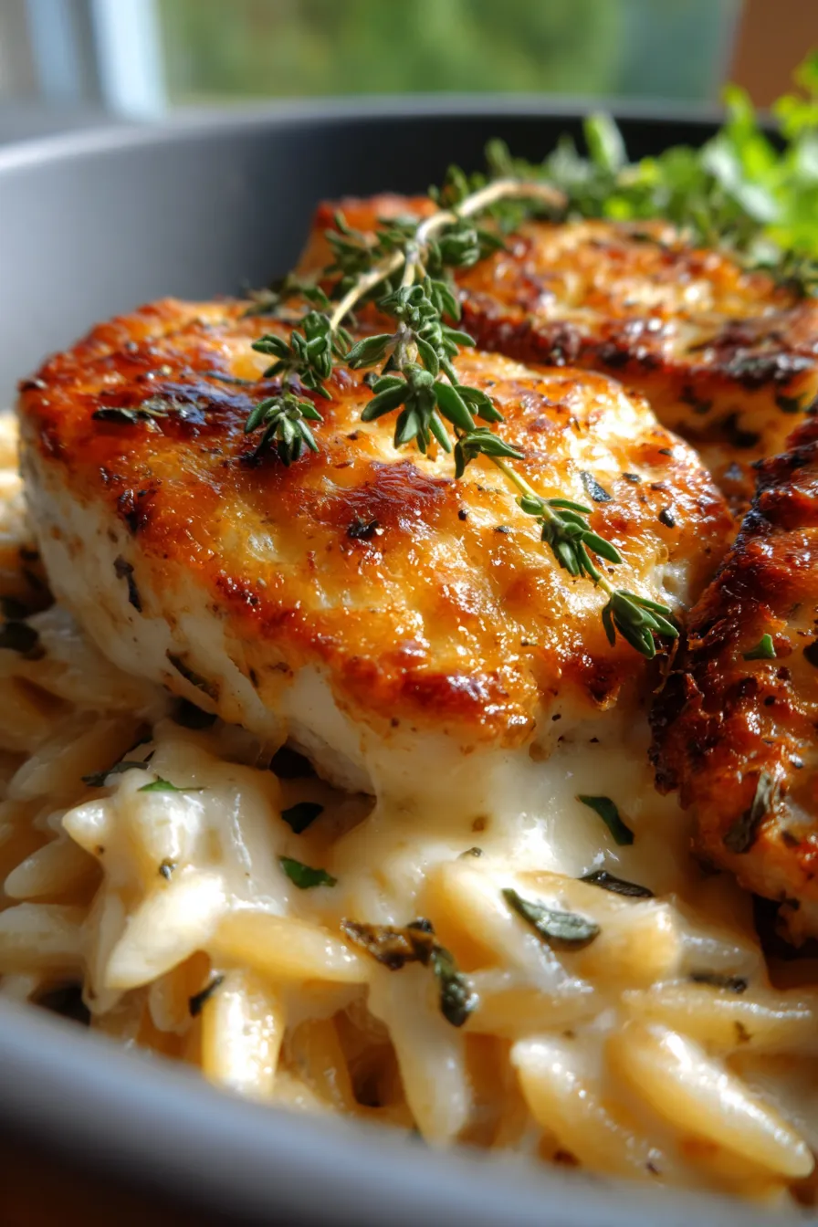 French Onion Chicken Orzo Bake (One-Pan Cozy Meal)-ingredients-prep