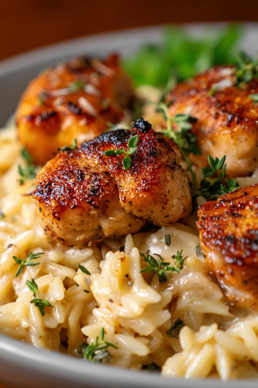 Creamy French Onion Chicken Orzo – 30 Min Weeknight Dinner