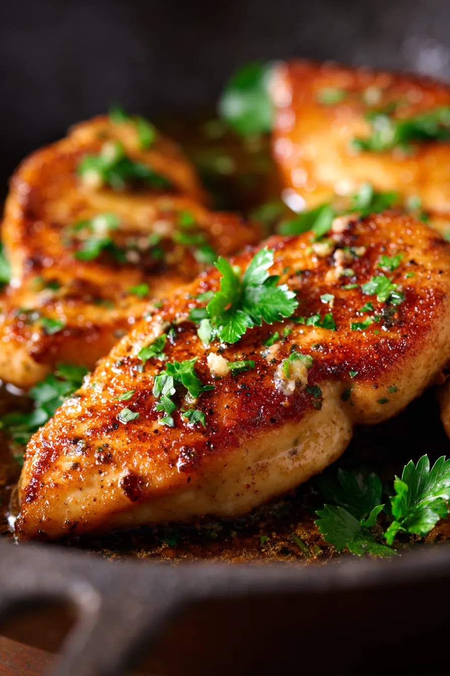 garlic butter chicken-plated-creamy sauce