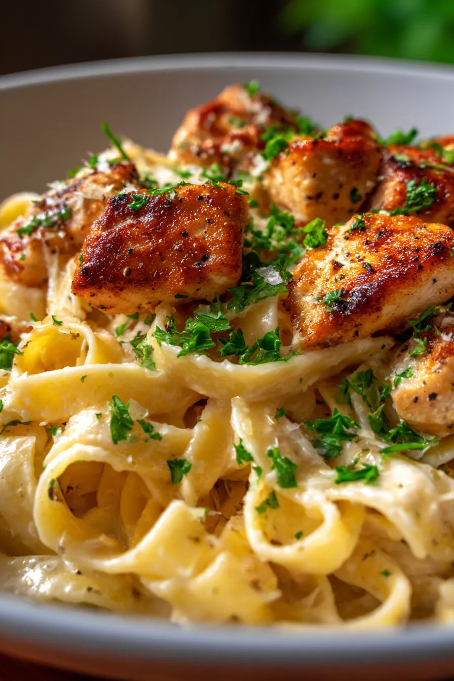 Garlic Parmesan Chicken Pasta (Easy Creamy Dinner)-ingredients-grouping-fresh