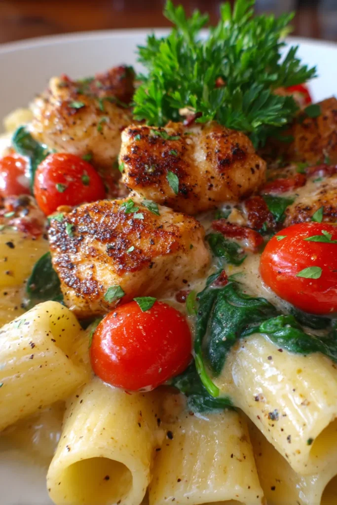 Creamy One-Pan Garlic Parmesan Chicken Pasta – Healthy Dinner