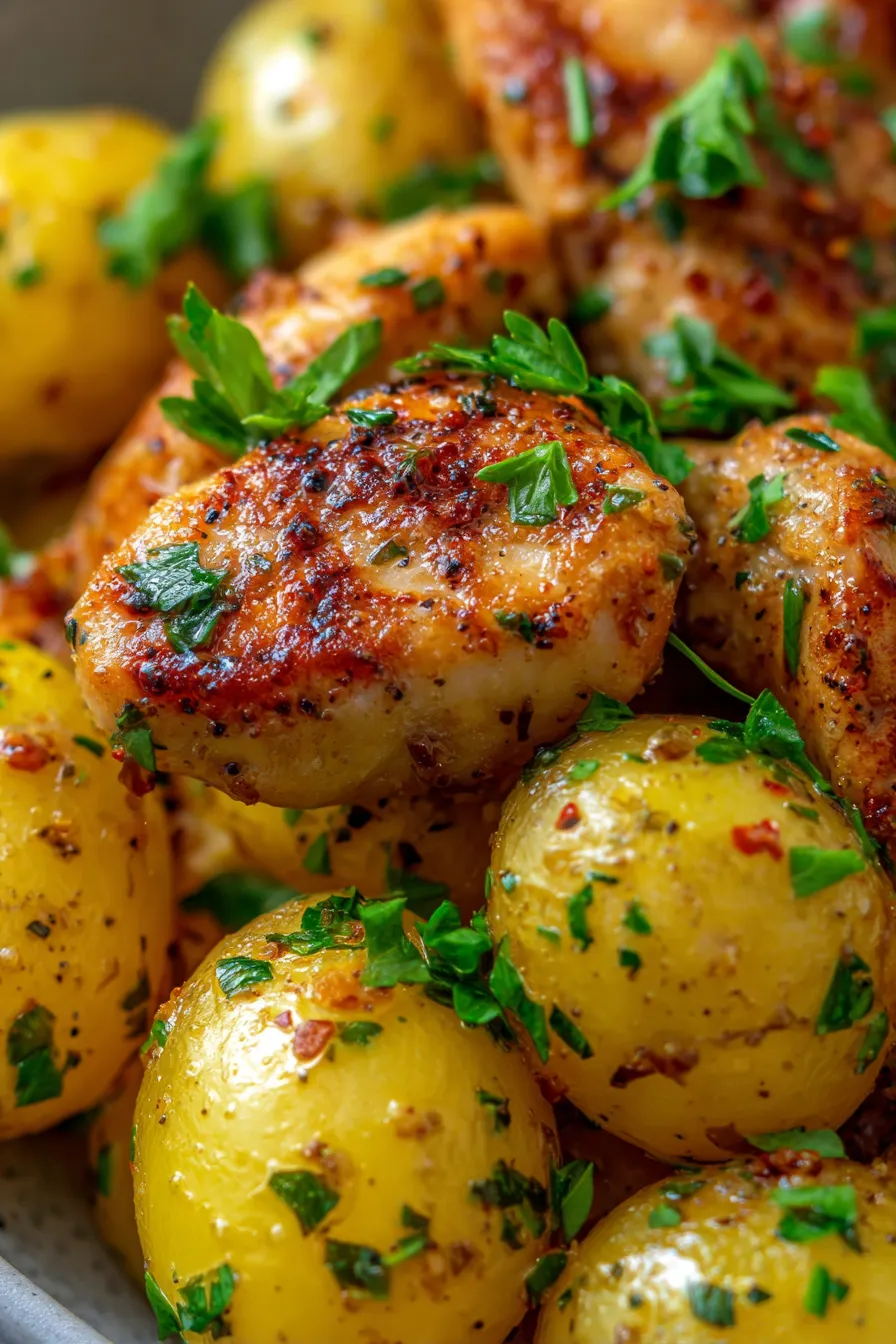 Garlic Parmesan Crockpot Chicken and Potatoes-ingredients-prep