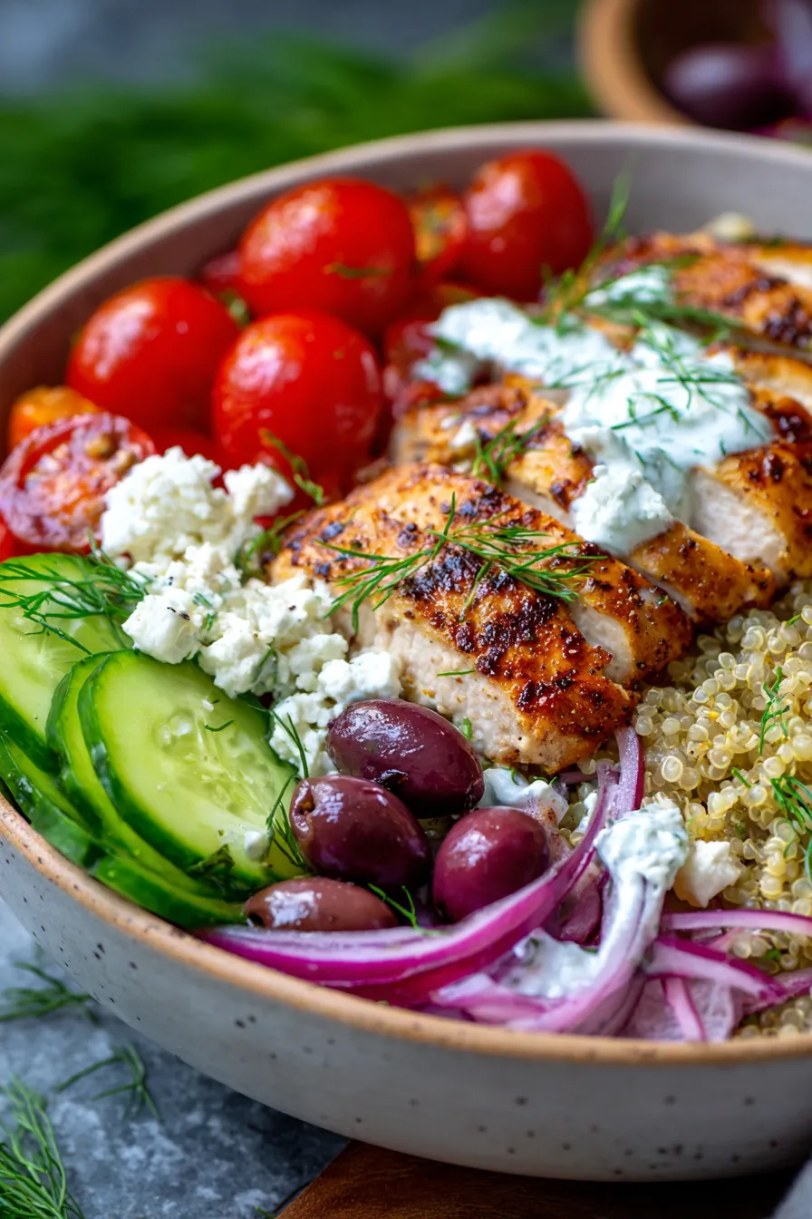 Greek Chicken Bowls for Healthy Meal Prep-fresh_vegetables-vibrant
