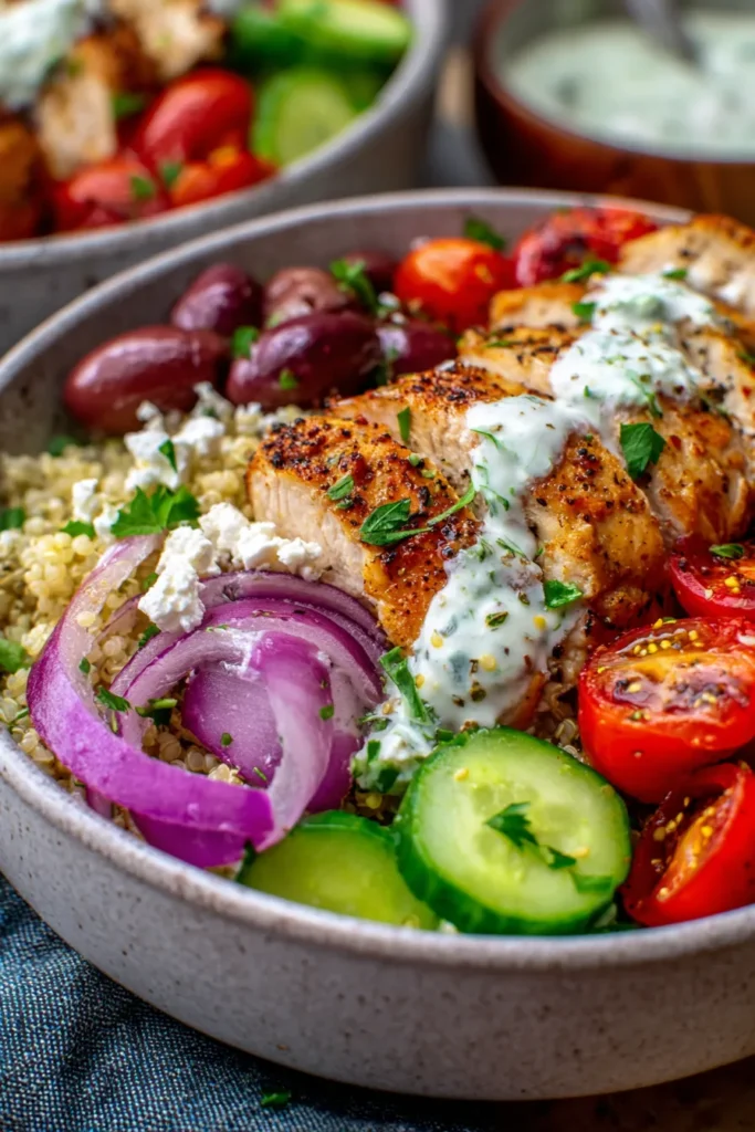 Greek Chicken Bowls: Easy Clean Eating Meal Prep Recipe