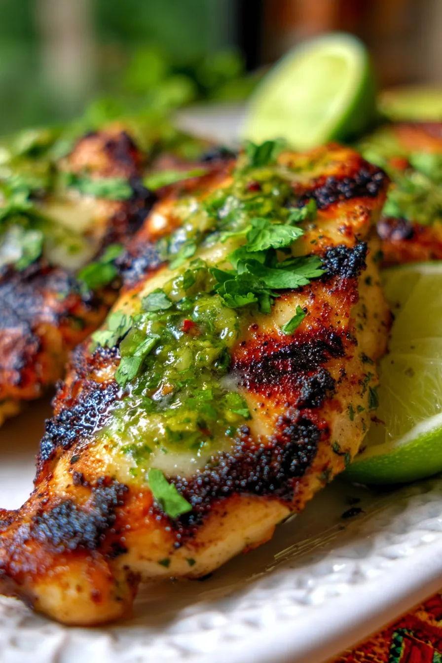 Grilled Salsa Verde Pepper Jack Chicken-fresh-out-of-grill
