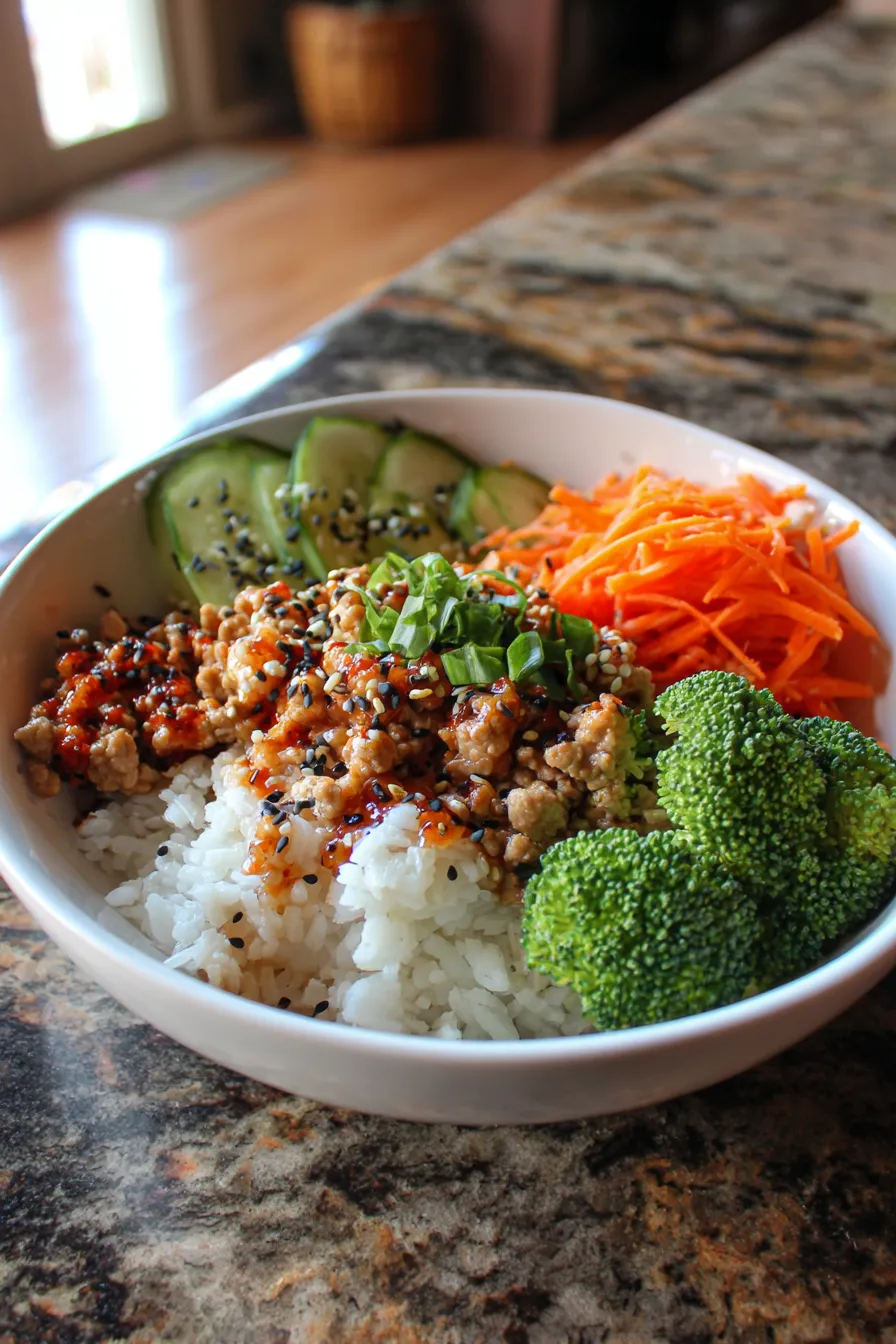 Ground Turkey Teriyaki Rice Bowls meal prep