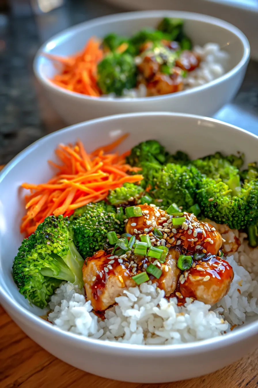 Ground Turkey Teriyaki Rice Bowls quick recipe
