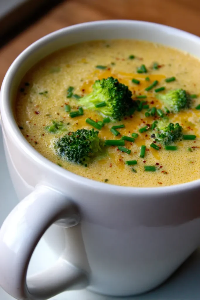 Healthy Broccoli Cheddar Soup | Quick Comfort Dinner Recipe