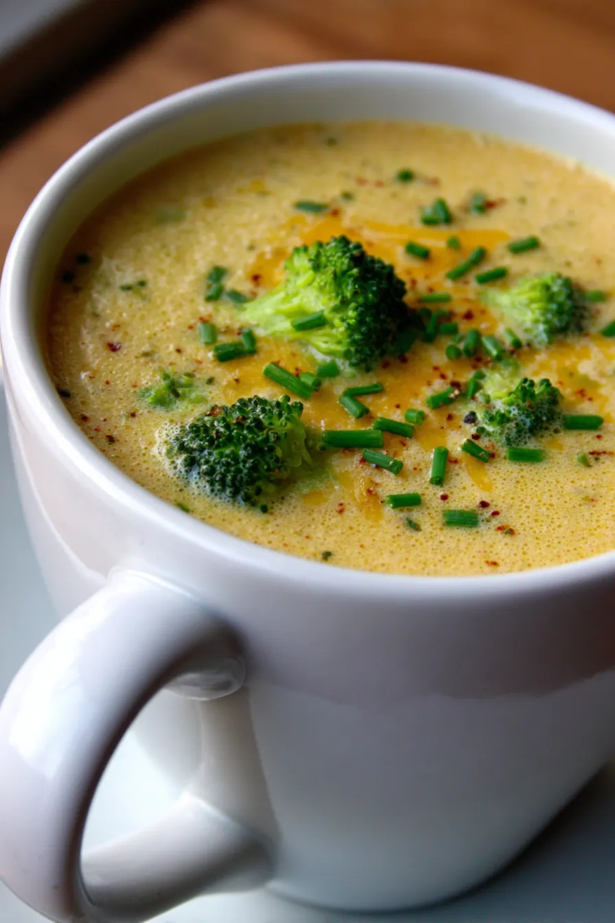 Healthy Broccoli Cheddar Soup | Quick Comfort Dinner Recipe