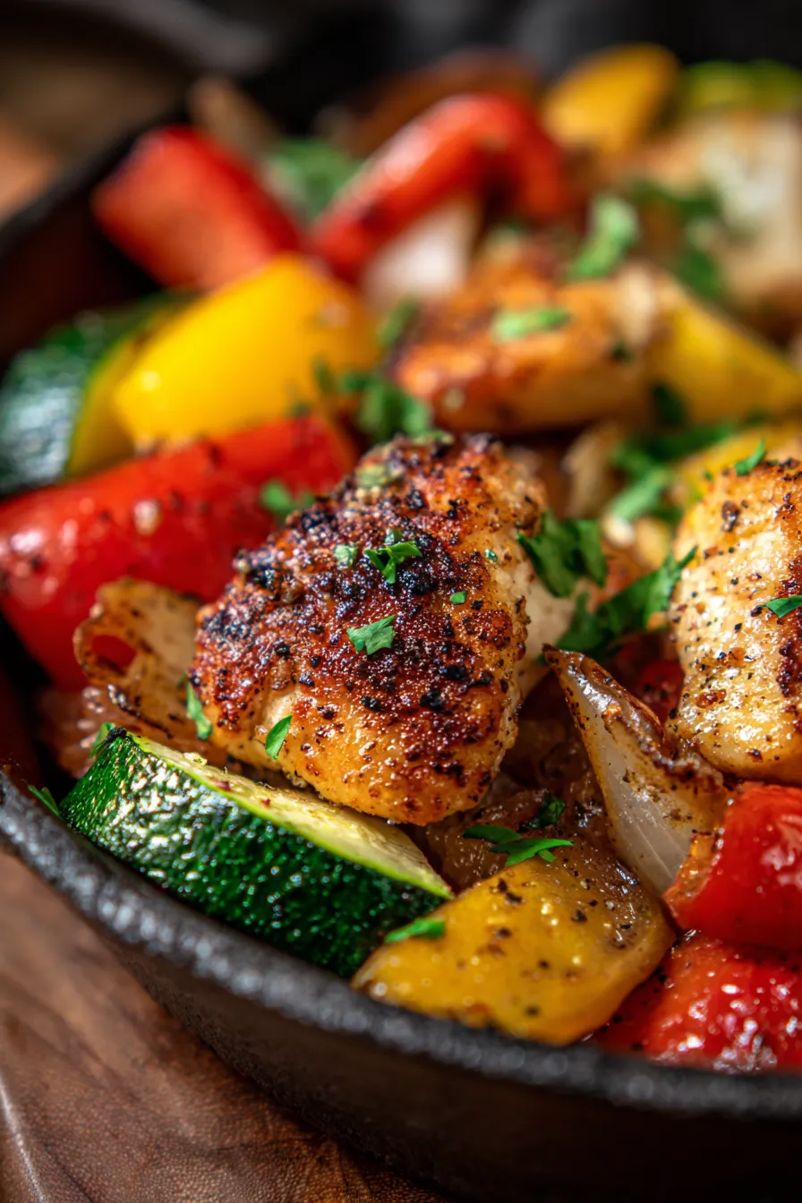 Healthy Chicken and Vegetables Skillet (30-Min Dinner)-ingredients-prep