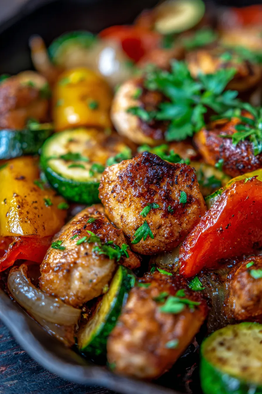 Healthy Chicken and Vegetables Skillet (30-Min Dinner)-serving-platter