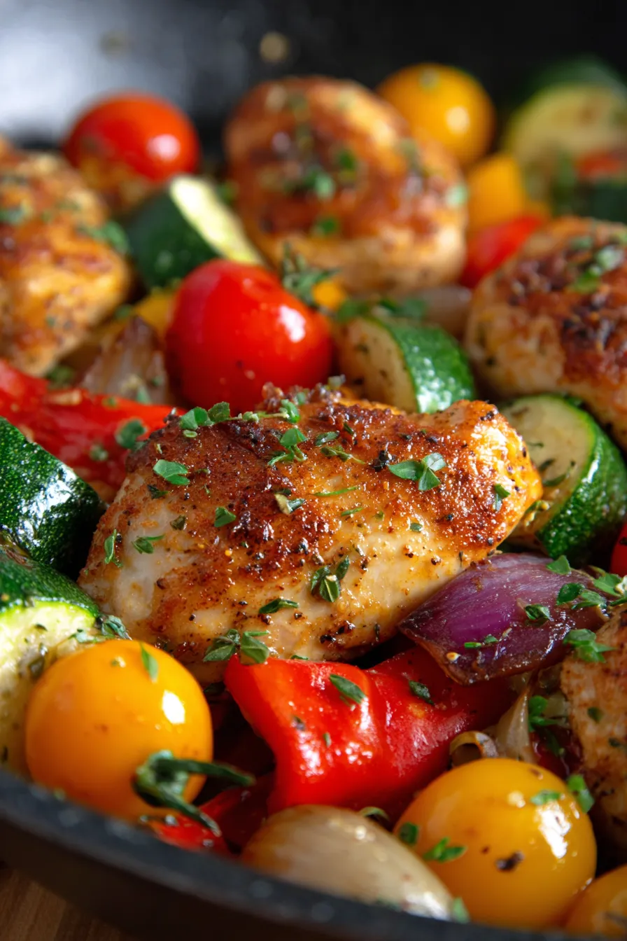 Healthy Chicken & Veggies Skillet: Easy Weeknight Meal!