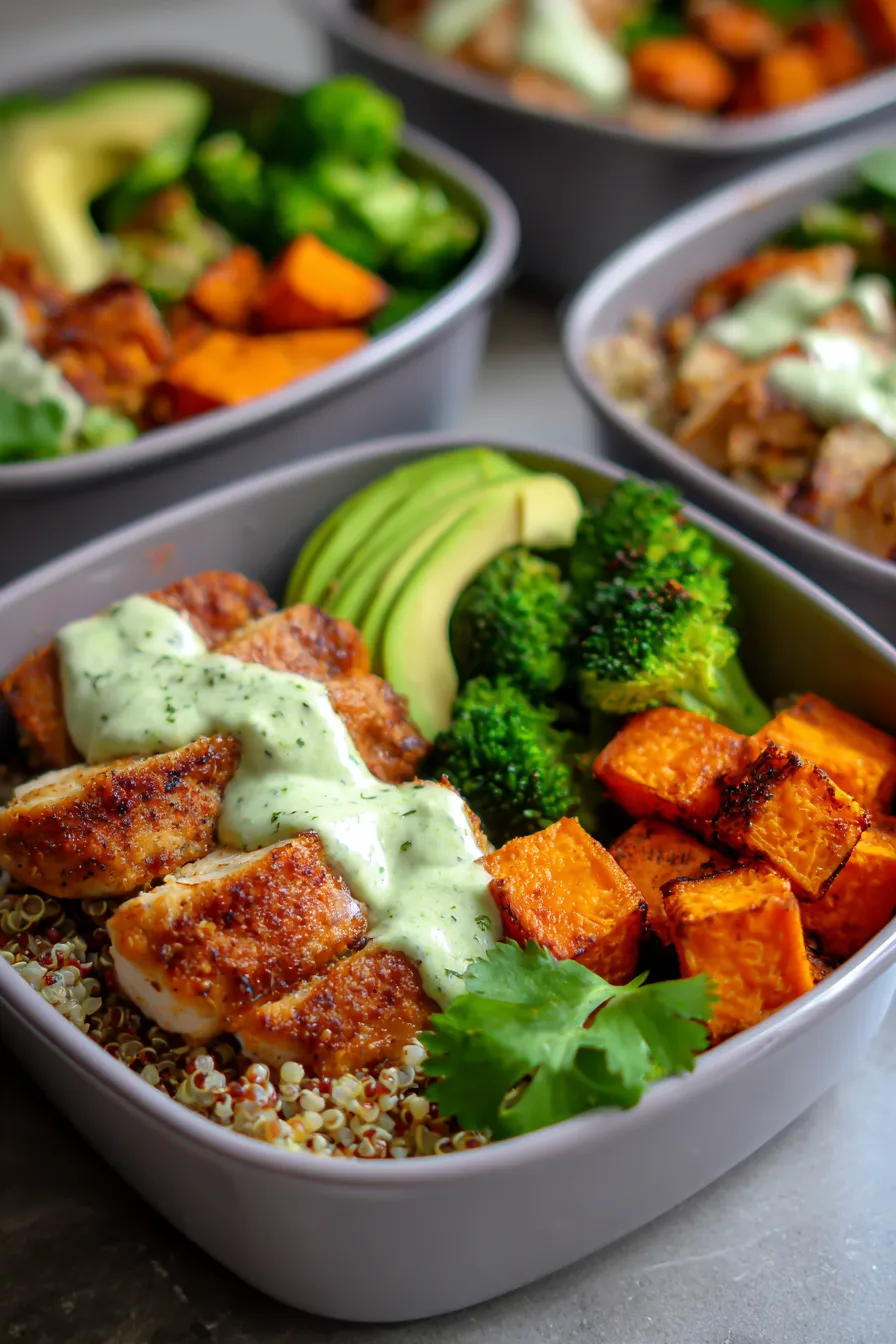 Healthy Chicken Bowls-arrangement-vibrant
