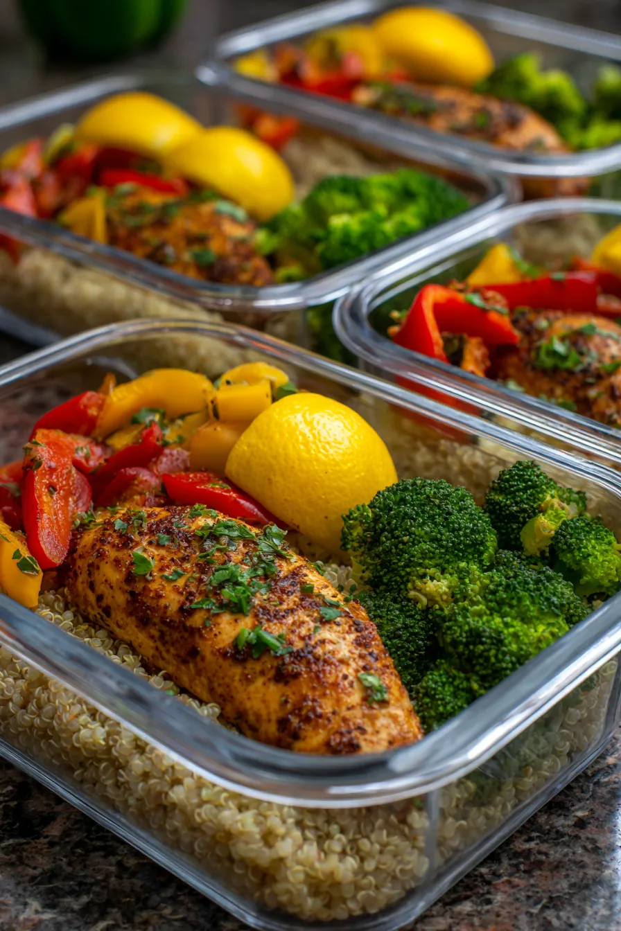 Healthy Weight Loss Meal Prep Dinners-cooked chicken and veggies-texture