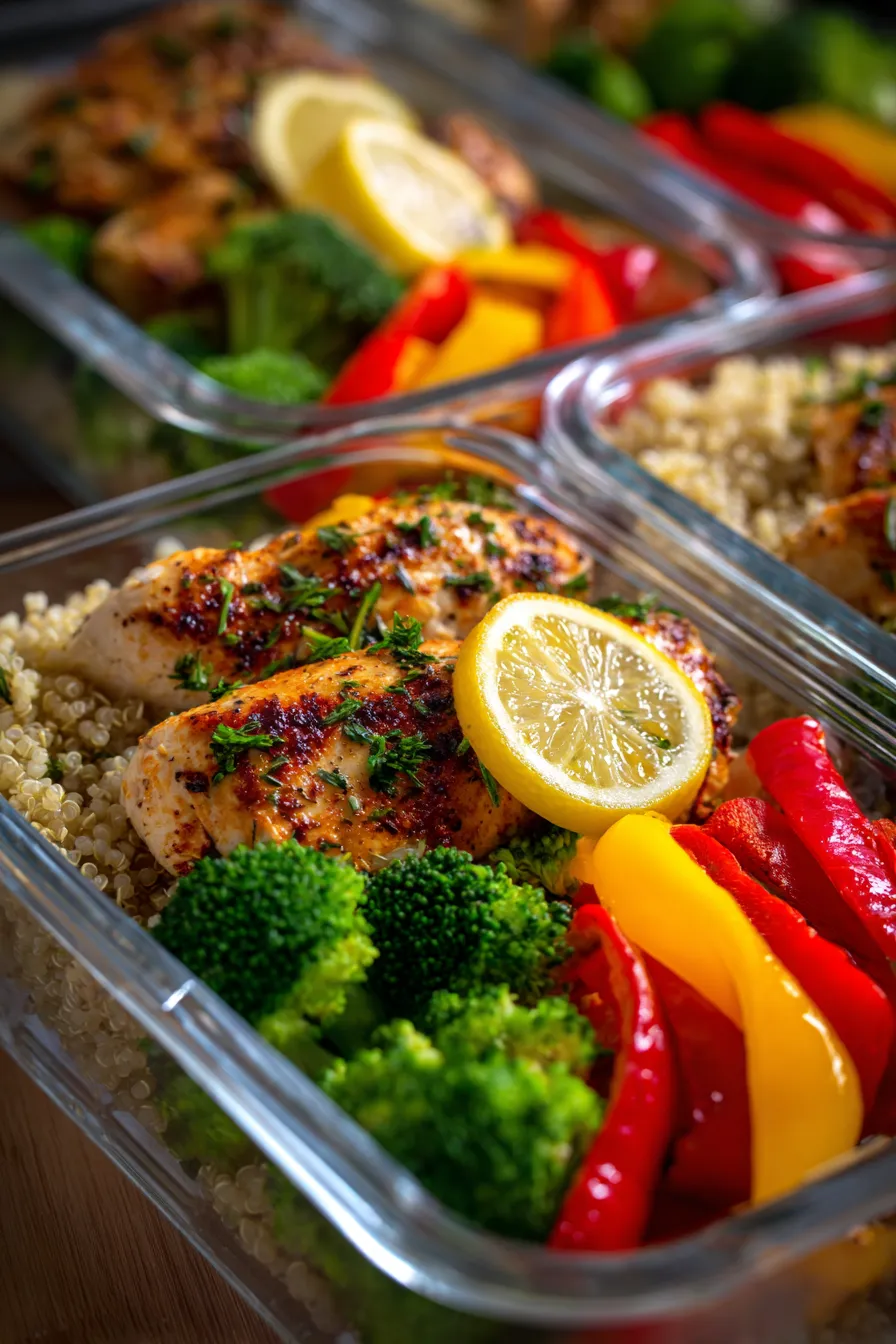 Healthy Weight Loss Meal Prep Dinners-individual portions-close-up