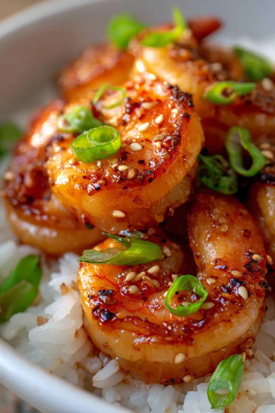 High-Protein Honey Garlic Shrimp (Fast Weeknight Meal)-sauce-garnish