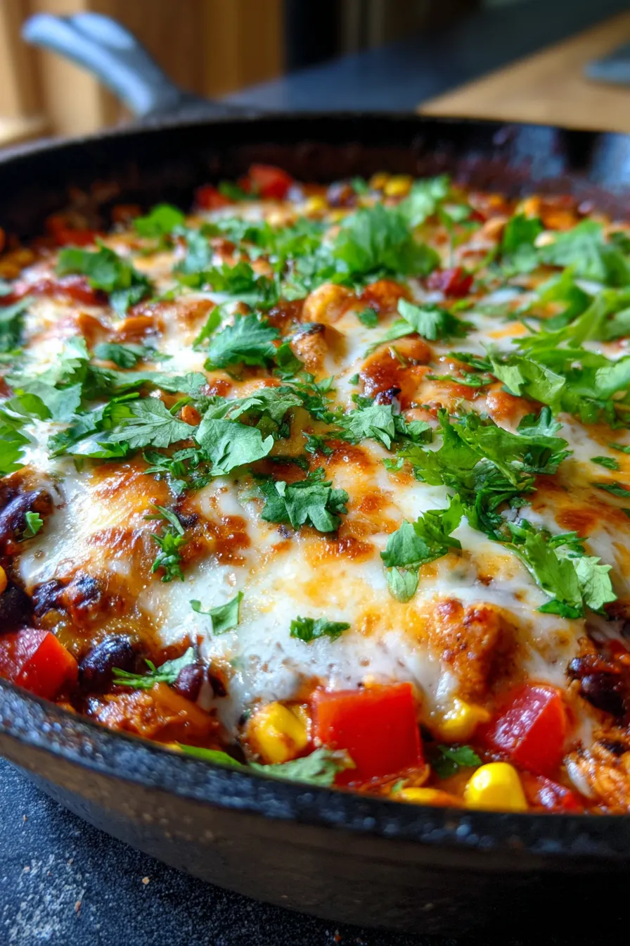 Homemade Enchilada Skillet fresh cilantro