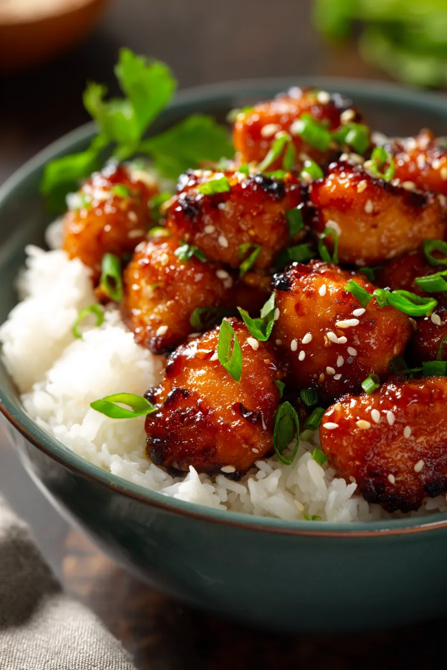 Honey Garlic Chicken (20-Minute Weeknight Dinner)-serving-dish