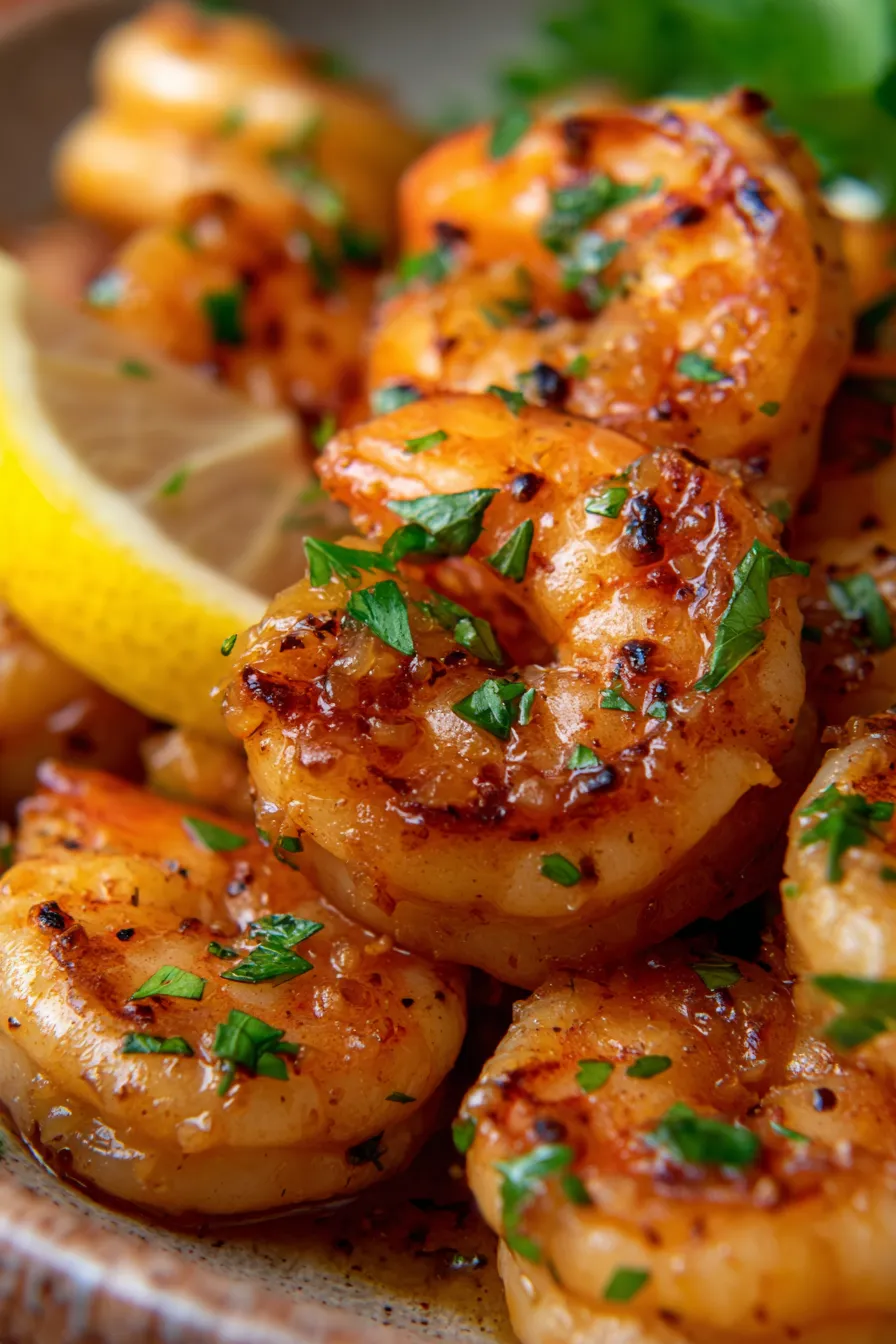 Honey Garlic Shrimp (High-Protein One-Pan Dinner)-sauce-closeup