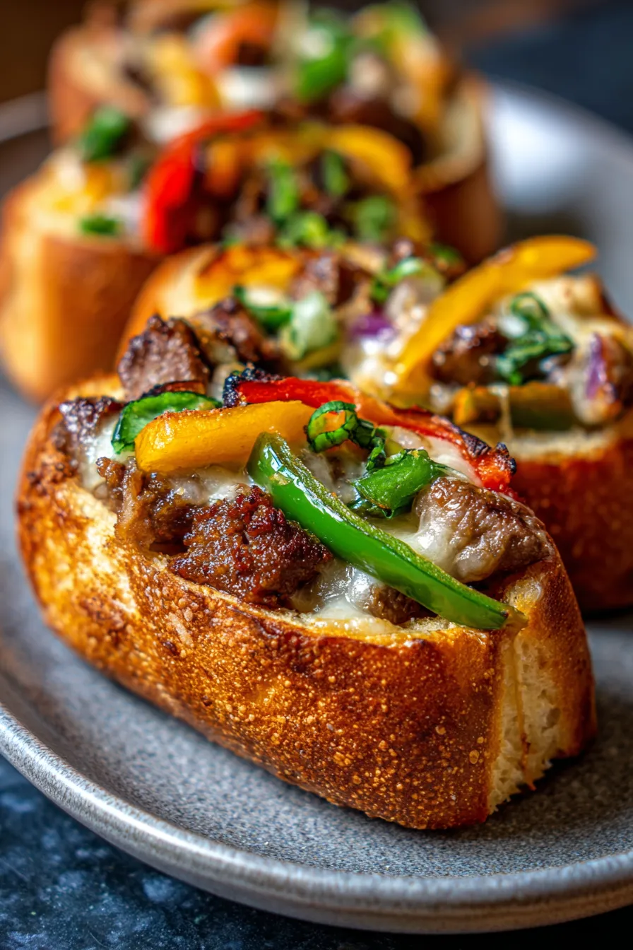 Keto Philly Cheesesteak Rolls - preparation - hands assembling - skillet with ingredients - home kitchen setting