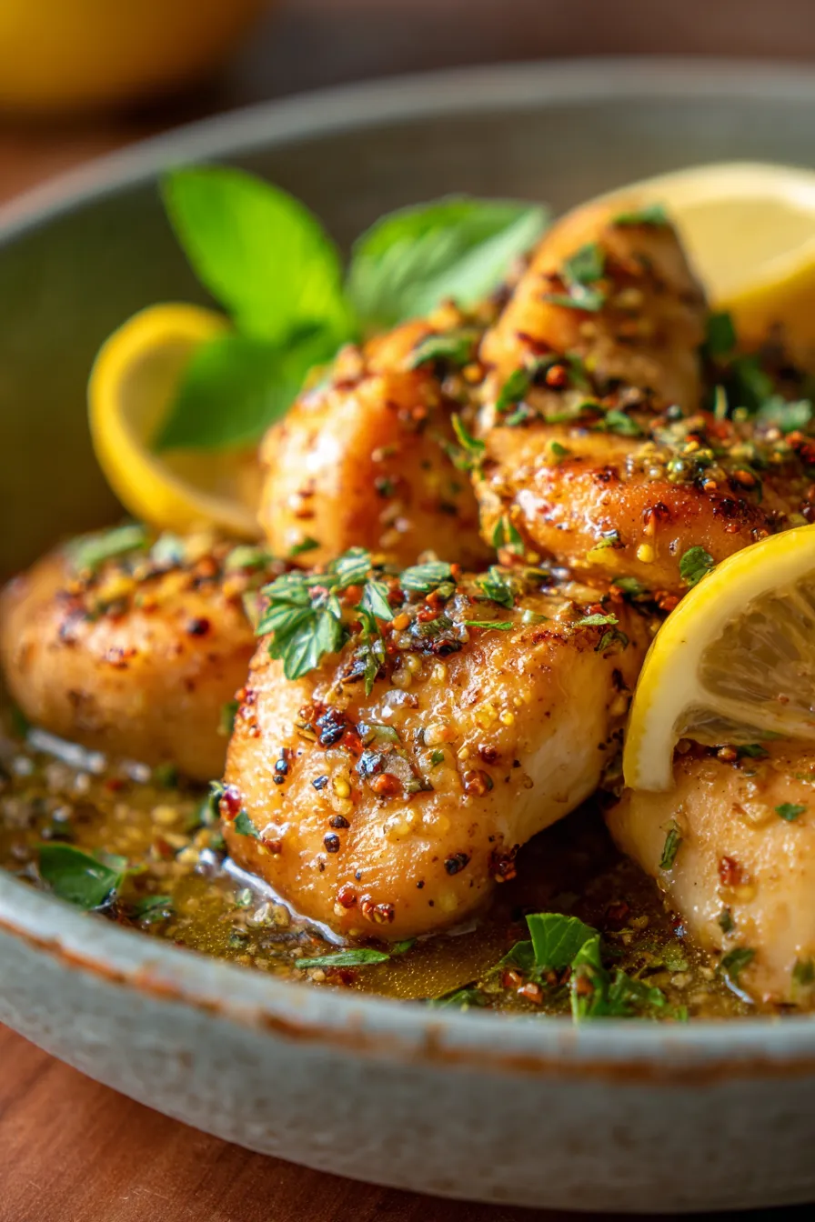 Lemon Chicken-sauce-closeup