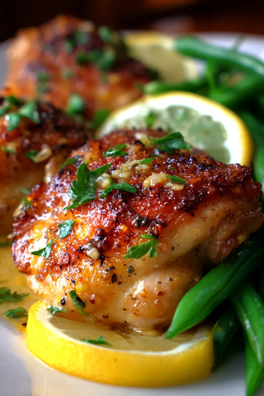Lemon Garlic Butter Chicken Thighs Skillet – Easy Dinner