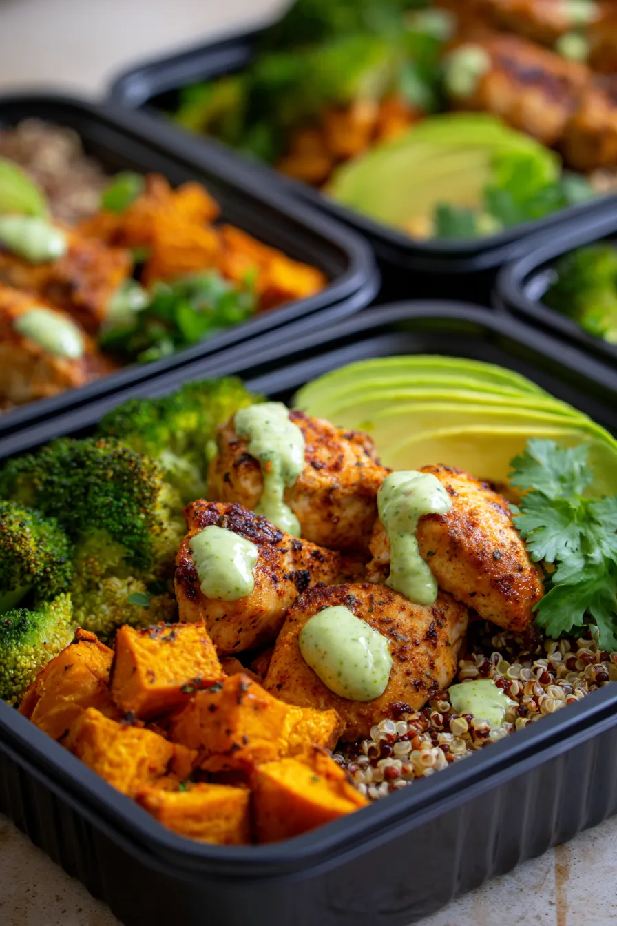 Meal Prep Chicken-cooked-ingredients-layout