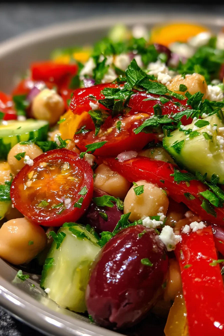 Healthy Mediterranean Bean Salad for Easy Meal Prep Lunch