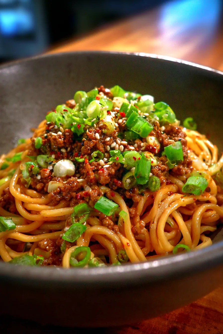 Mongolian Ground Beef Noodles (Better Than Takeout)-sauce-texture