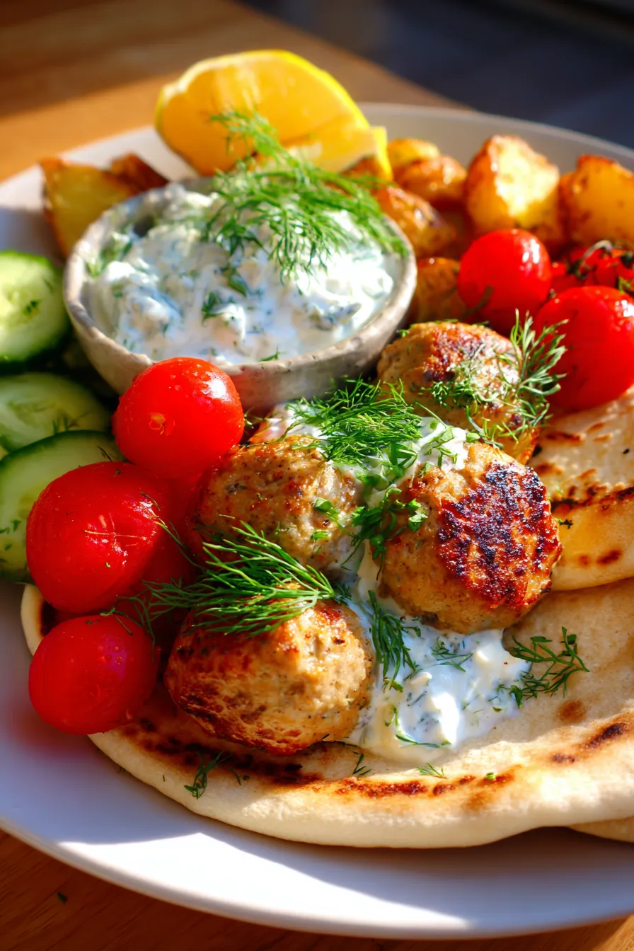 One-pan Greek dinner-serving-platter