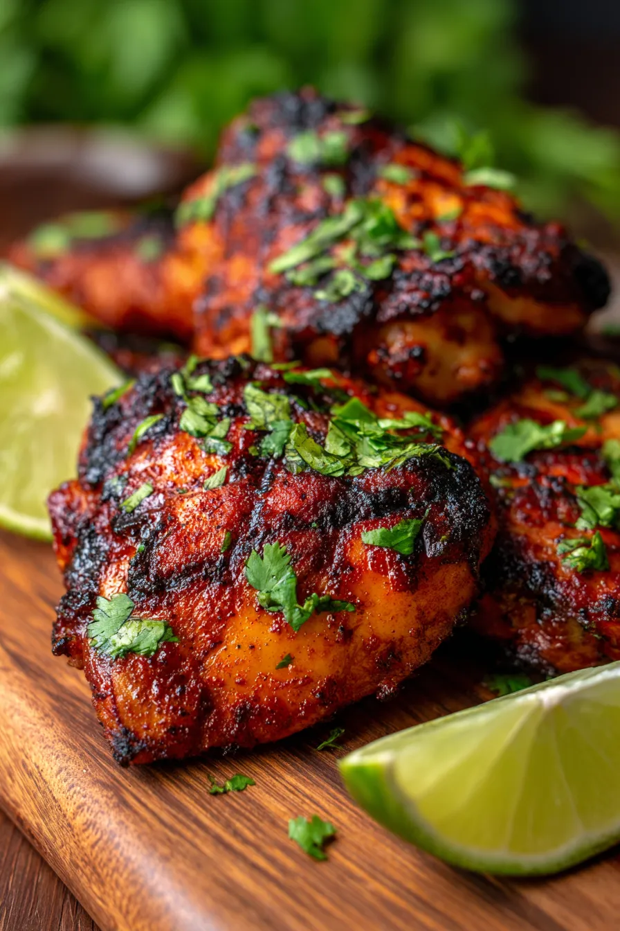 Pollo Asado (Mexican Grilled or Roasted Chicken)-served-platter-sides-overhead