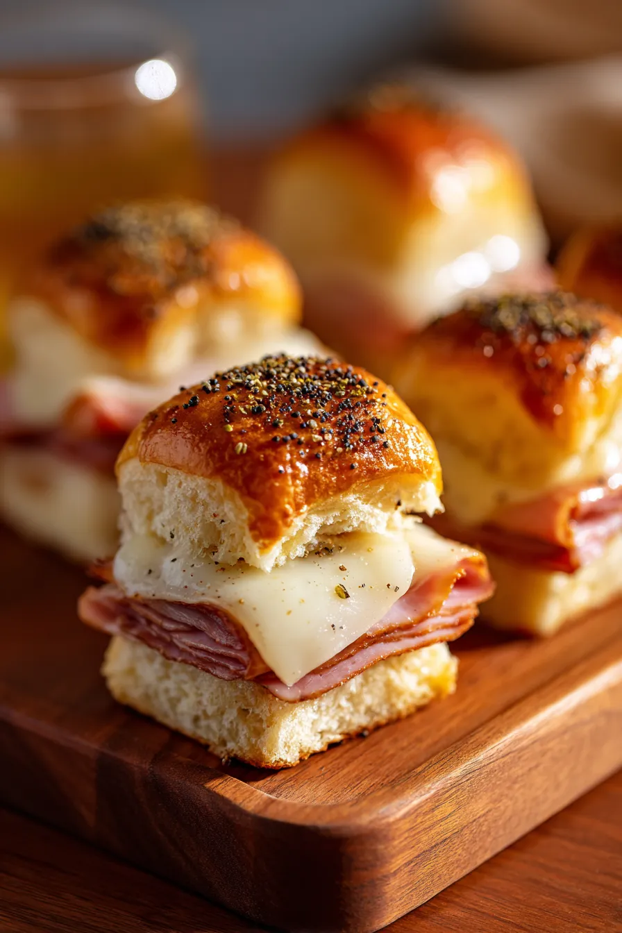 pulled ham slider closeup